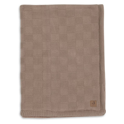 Deken Ledikant 100x150cm Box Knit - Milky Coffee/Velvet - GOTS - Babywinkel - 8717329403918