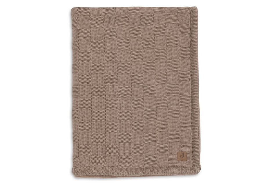 Deken Ledikant 100x150cm Box Knit - Milky Coffee/Velvet - GOTS - Babywinkel - 8717329403918