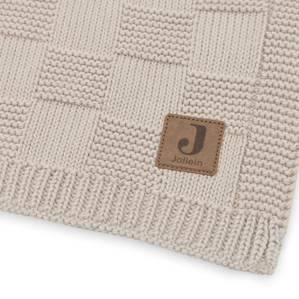 Deken Ledikant 100x150cm Box Knit - Warm Sand - GOTS - Babywinkel - 8717329400023