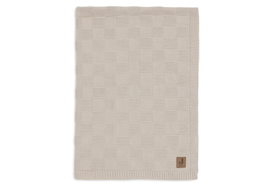 Deken Ledikant 100x150cm Box Knit - Warm Sand - GOTS - Babywinkel - 8717329400023