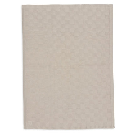 Deken Ledikant 100x150cm Box Knit - Warm Sand - GOTS - Babywinkel - 8717329400023