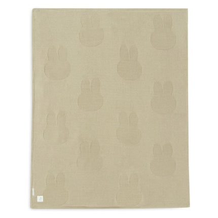 Deken Ledikant 100x150cm Miffy - Olive Green/Coral Fleece - Babywinkel - 8717329379053