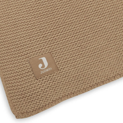 Deken Wieg 75x100cm Basic Knit - Biscuit - Babywinkel - 8717329368064
