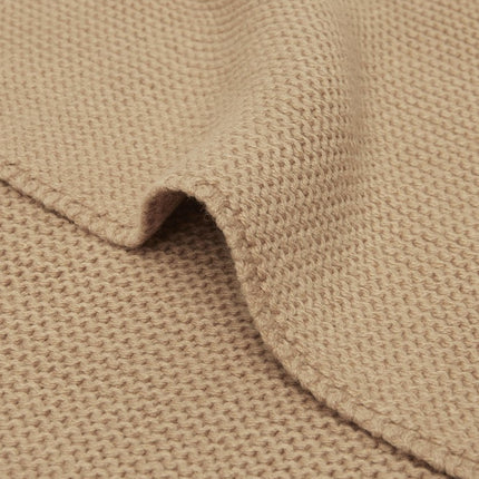 Deken Wieg 75x100cm Basic Knit - Biscuit - Babywinkel - 8717329368064