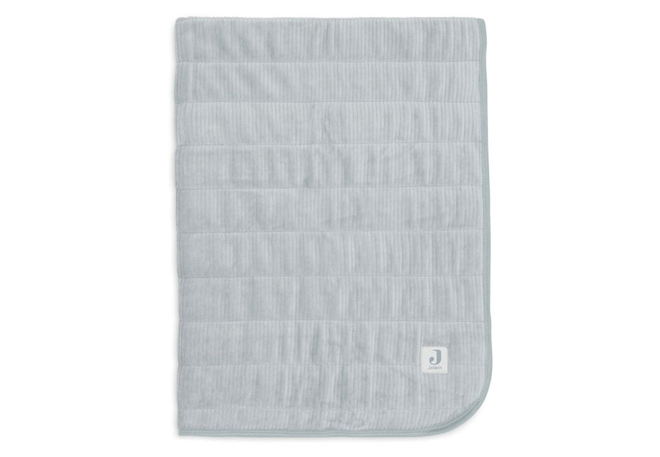 Deken Wieg 75x100cm Velvet Rib - Sea Green - Babywinkel - 8717329395664