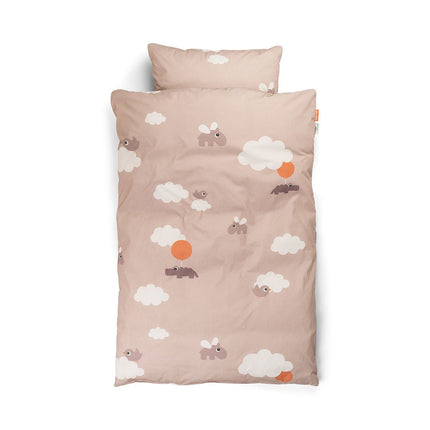 Done by Deer Dekbedovertrek Happy Clouds Powder 100x130cm - Done by Deer - Babywinkel - 5712643046486