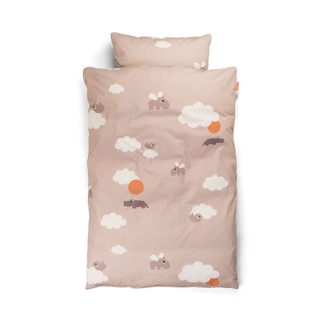 Done by Deer Dekbedovertrek Happy Clouds Powder 100x130cm - Done by Deer - Babywinkel - 5712643046486