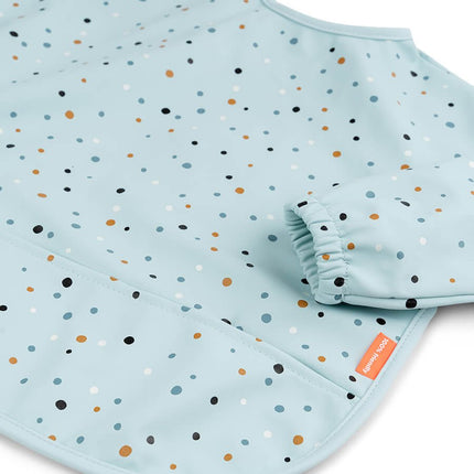 Done by Deer Slabbetje Met Mouwen Happy Dots Blue - Done by Deer - Babywinkel - 5712643029700