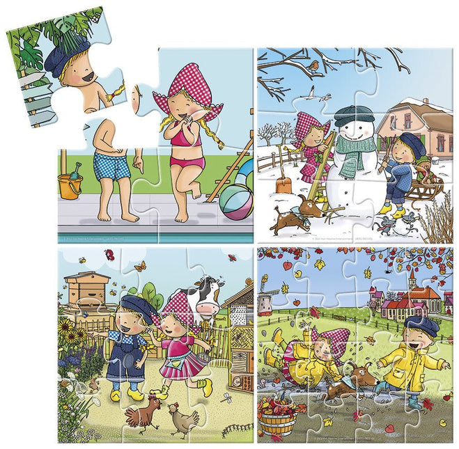 Fien & Teun 4 - In 1 Puzzel - Babywinkel - 8714274192010