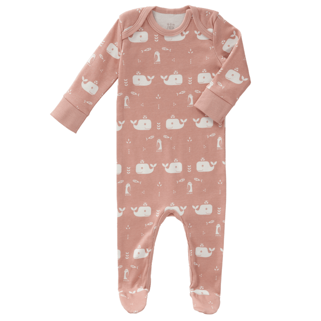 Fresk Baby Pyjama Met Voet Whale Mellow Rose - Fresk - Babywinkel - 8718754233828