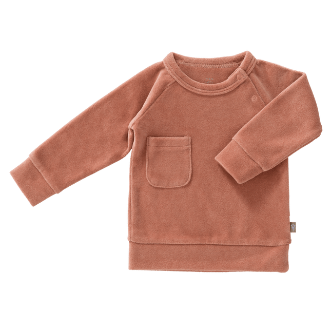 Fresk Baby Sweater Velours Ash Rose koop je bij Babywinkel