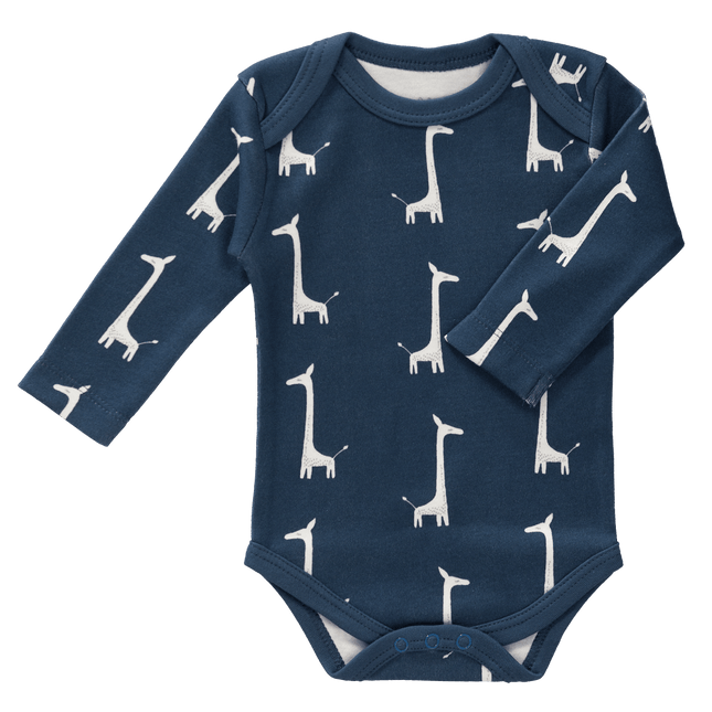 Fresk Romper Lange Mouw Giraf Indigo Blue - Fresk - Babywinkel - 8719638231145