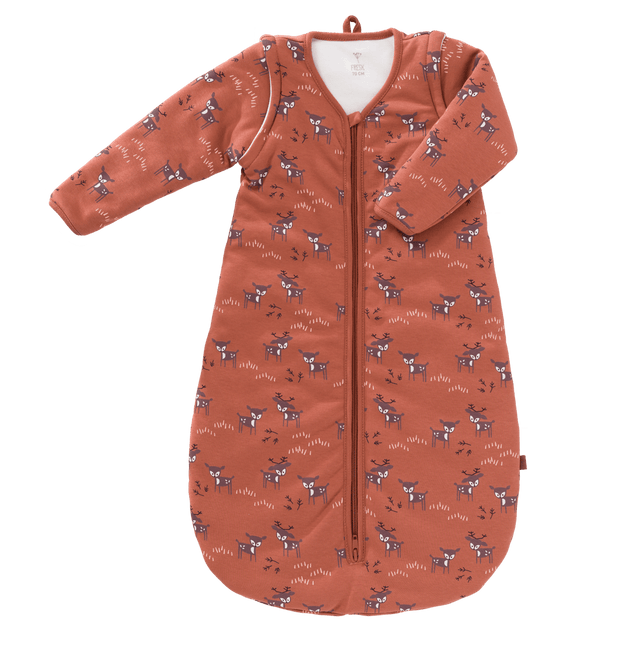 Fresk Slaapzak Baby Deer Met Afritsbare Mouw Amber Brown 90cm koop je bij Babywinkel