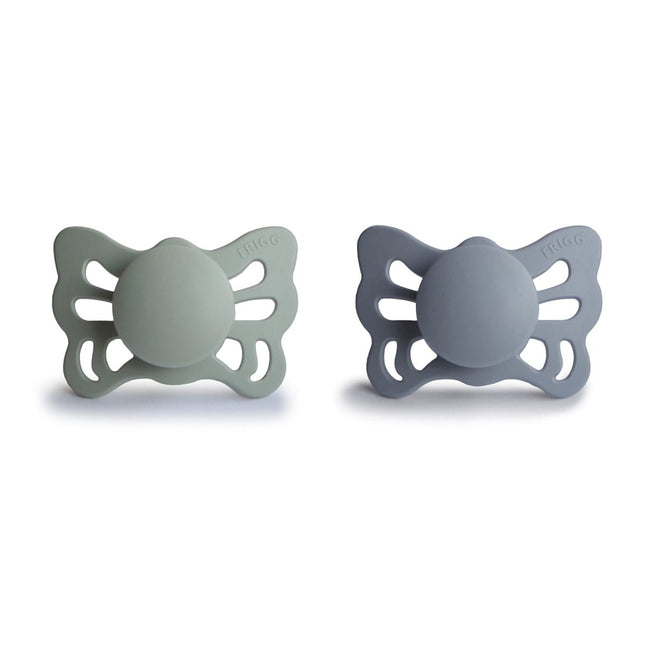 Frigg Speen Maat 1 Butterfly Sage/Great Gray Silicone 2 - Pack - Frigg - Babywinkel - 5715239022178