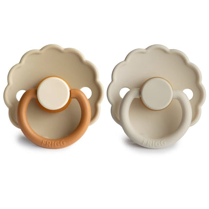 Frigg Speen Maat 1 Daisy Blooming Desert/Cream Latex 2 - Pack - Frigg - Babywinkel - 5715239022086