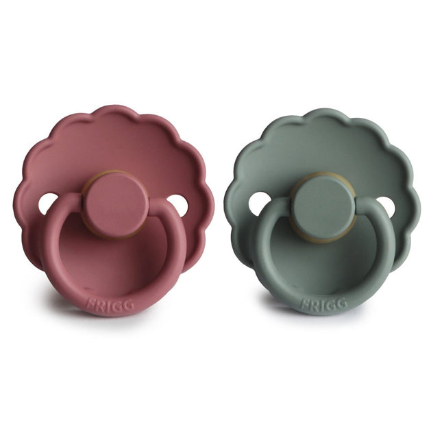 Frigg Speen Maat 1 Daisy Dusty Rose/Lily Pad Latex 2 - Pack - Frigg - Babywinkel - 5715239214184