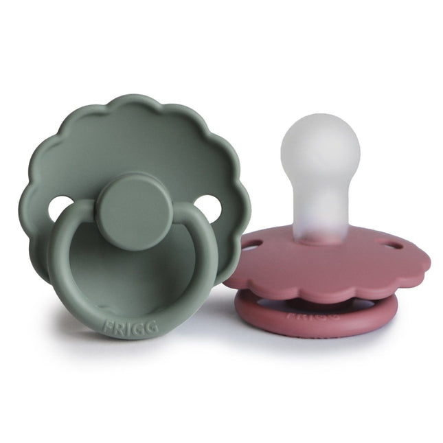 Frigg Speen Maat 1 Daisy Dusty Rose/Lily Pad Silicone 2 - Pack - Frigg - Babywinkel - 5715239010960