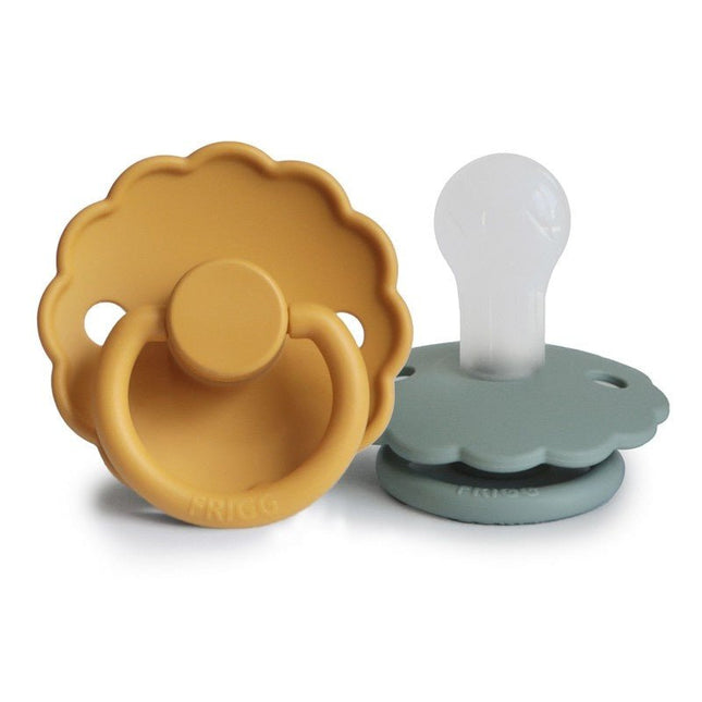 Frigg Speen Maat 1 Daisy Honey Gold/Lily Pad Silicone 2 - Pack - Frigg - Babywinkel - 5715239011110