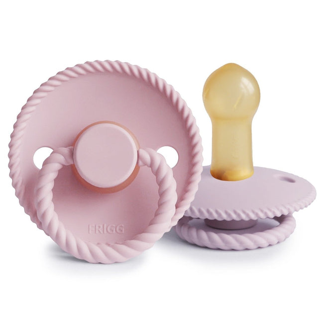 Frigg Speen Maat 1 Rope Baby Pink/Soft Lilac Silicone 2 - Pack - Frigg - Babywinkel - 5715239021843