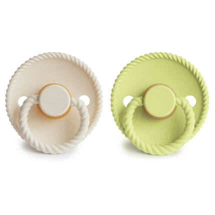Frigg Speen Maat 1 Rope Cream/Matcha Latex 2 - Pack - Frigg - Babywinkel - 5715239026664