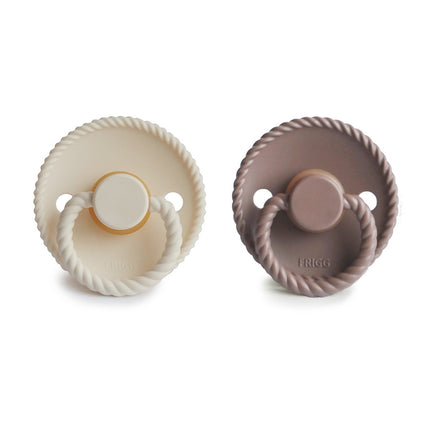 Frigg Speen Maat 1 Rope Cream/Sepia Latex 2 - Pack - Frigg - Babywinkel - 5715239021904