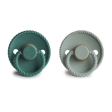 Frigg Speen Maat 1 Rope Sage/Vintage Green Latex 2 - Pack - Frigg - Babywinkel - 5715239021942