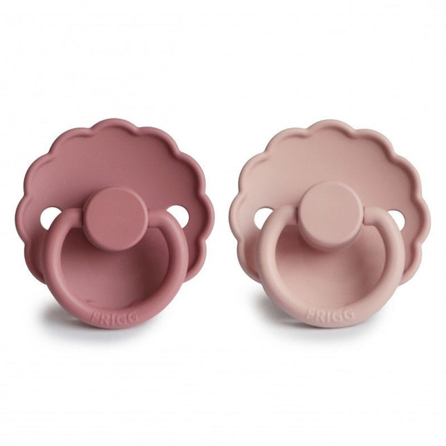 Frigg Speen Maat 2 Daisy Blush/Dusty Rose Silicone 2 - Pack - Frigg - Babywinkel - 5715239011370