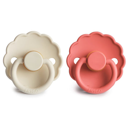 Frigg Speen Maat 2 Daisy Cream/Poppy Latex 2 - Pack - Frigg - Babywinkel - 5715239026718