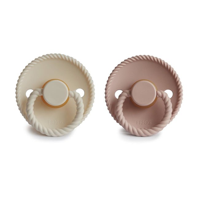 Frigg Speen Maat 2 Rope Blush/Cream Latex 2 - Pack - Frigg - Babywinkel - 5715239523859