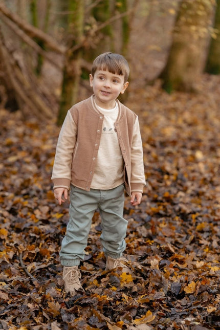 Gebreid vest Brown/Taupe - Babywinkel - 8721122580134