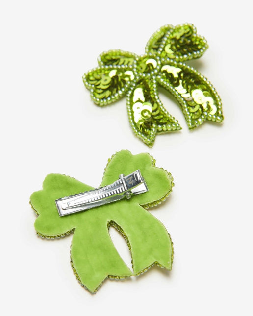 Haarspeldjes Strik Groen 2st koop je bij Babywinkel