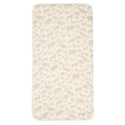 Hoeslaken Jersey 60x120cm Animals - Nougat - Babywinkel - 8717329376458