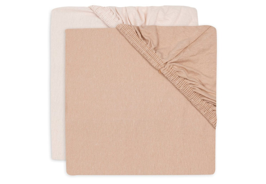Hoeslaken Set 2 - Pack – Zachte Jersey Blush 70/75x140/150cm koop je bij Babywinkel