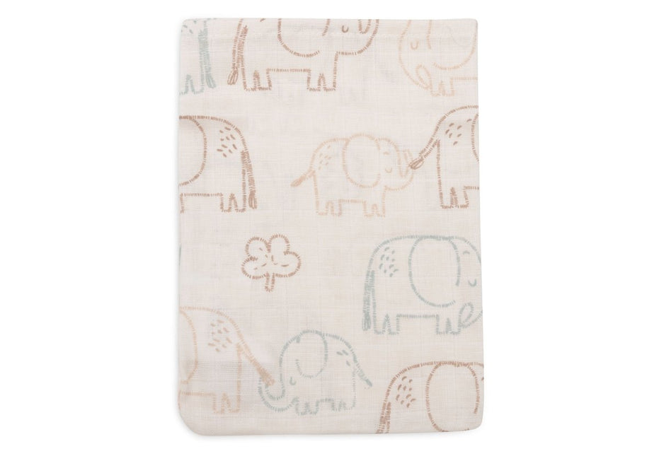 Jollein Washandje Hydrofiel Elephant Tales 15X20Cm 3St koop je bij Babywinkel