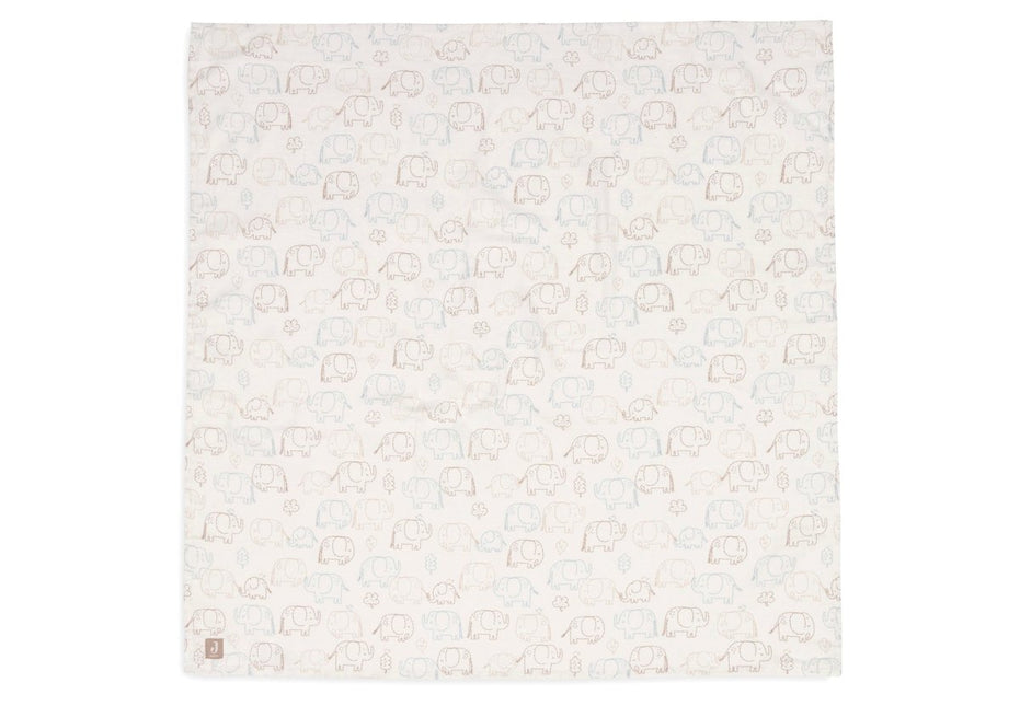Hydrofiele Doek Large 115x115cm - Elephant Tales - 2 Stuks - Babywinkel - 8717329400634