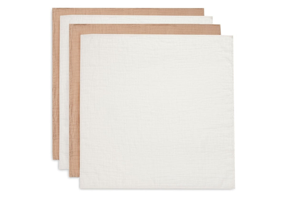 Hydrofiele Doek Small 70x70cm - Biscuit/Ivory - 4 Stuks - Babywinkel - 8717329394100