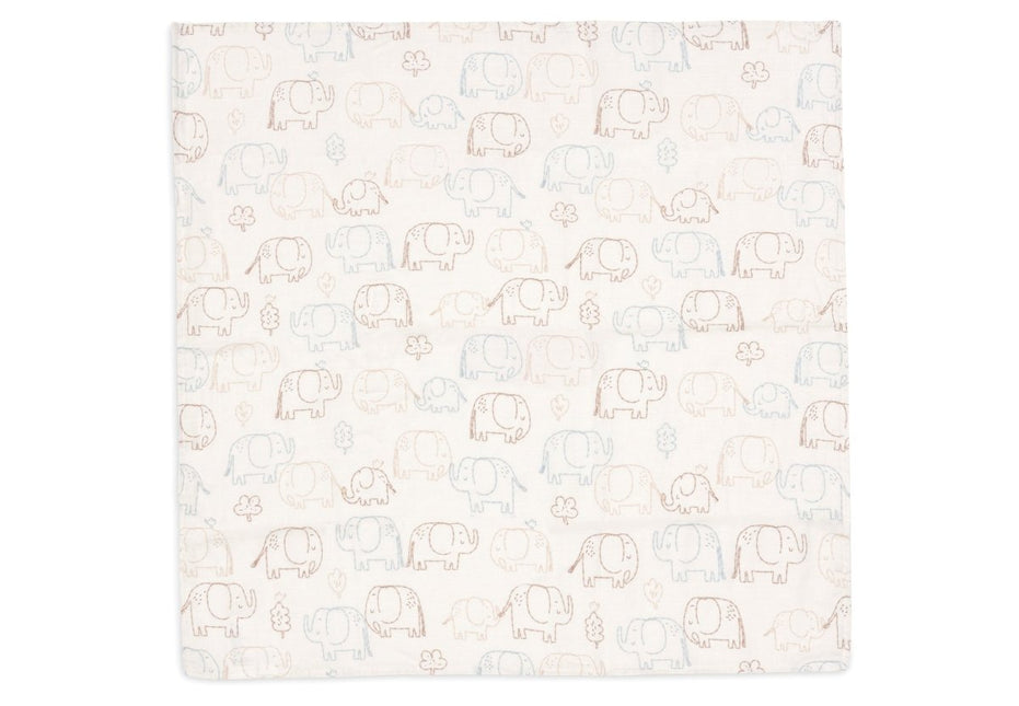 Hydrofiele Doek Small 70x70cm - Elephant Tales - 3 Stuks - Babywinkel - 8717329400627