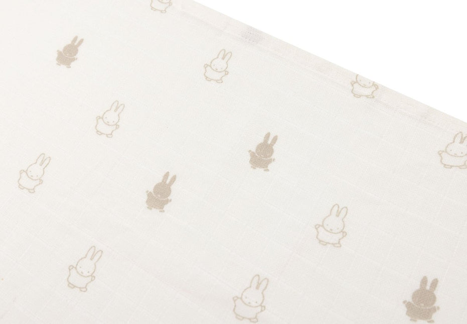 Hydrofiele Doek Small 70x70cm Happy Miffy - Nougat - 3 Stuks - Babywinkel - 8717329378971