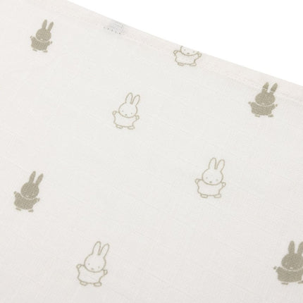 Hydrofiele Doek Small 70x70cm Happy Miffy - Olive Green - 3 Stuks - Babywinkel - 8717329378964