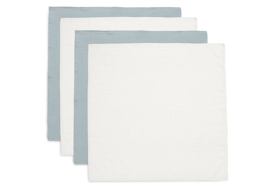 Hydrofiele Doek Small 70x70cm - Sea Green/Ivory - 4 Stuks - Babywinkel - 8717329393226