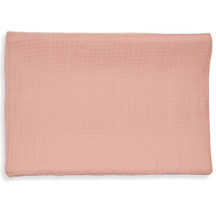 Jollein Aankleedkussenhoes Wrinkled Cotton Rosewood 50x70cm - Jollein - Babywinkel - 8717329364288