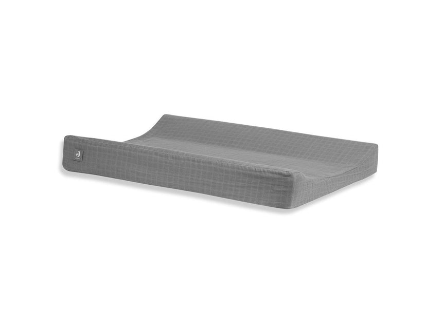 Jollein Aankleedkussenhoes Wrinkled Cotton Storm Grey 50x70cm koop je bij Babywinkel