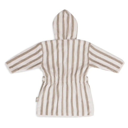 Jollein Badjas Gestreept Terry Olive Green Badstof - Jollein - Babywinkel - 8717329381018