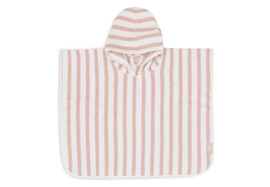 Jollein Badponcho Gestreept Terry Wild Rose - Jollein - Babywinkel - 8717329380981