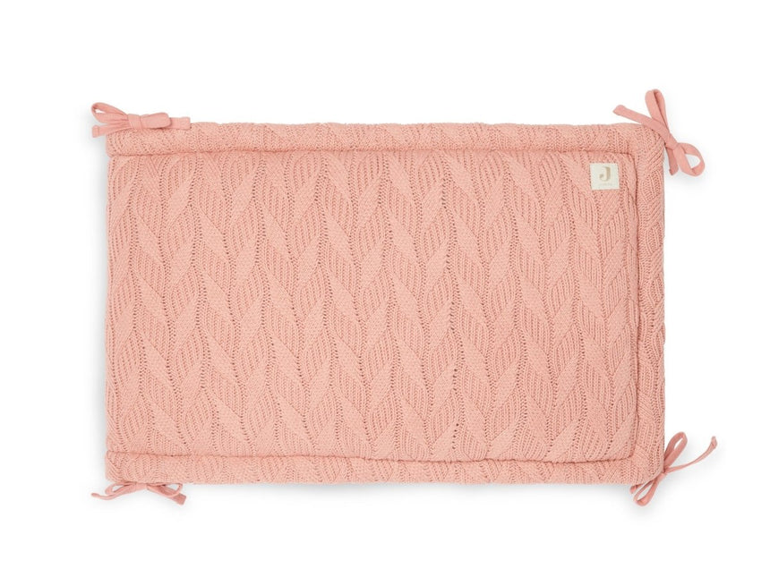 Jollein Bedomrander Spring Knit Rosewood 35x180cm koop je bij Babywinkel