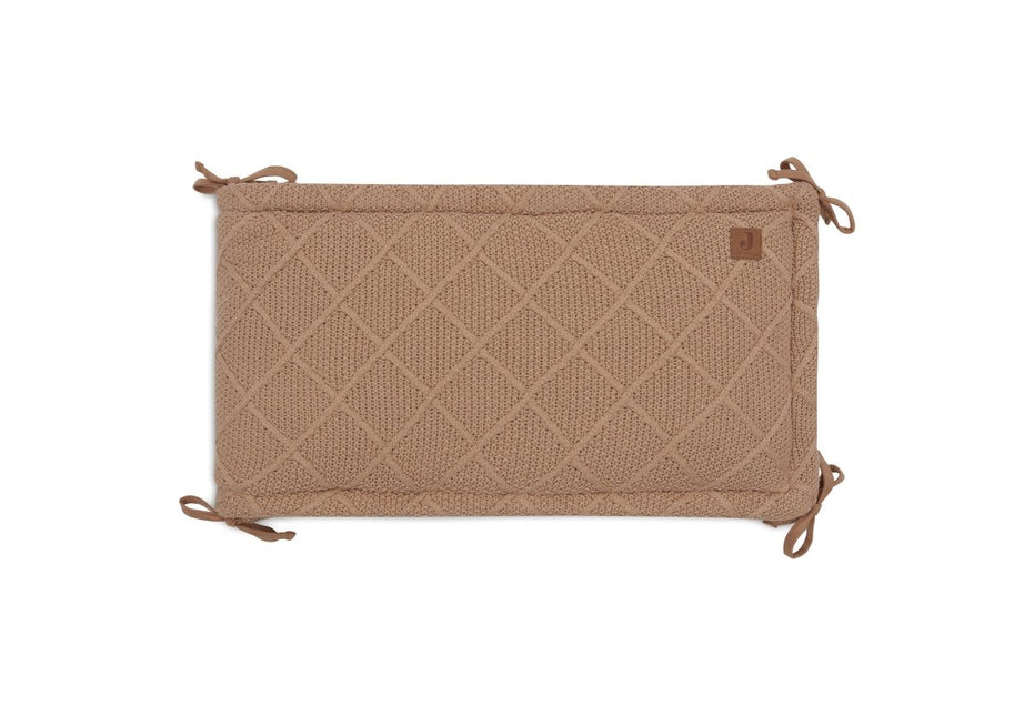 Jollein Boxbumper Check Knit Biscuit 180 X 30 Cm koop je bij Babywinkel