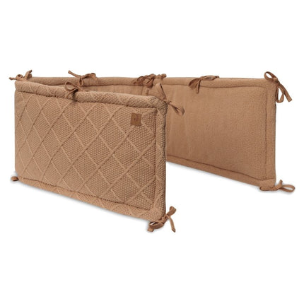 Jollein Boxbumper Check Knit Biscuit 180 X 30 Cm - Jollein - Babywinkel - 8717329386846
