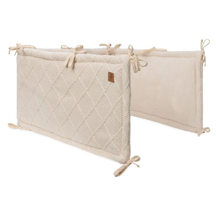 Jollein Boxbumper Check Knit Oatmeal 180 X 30 Cm - Jollein - Babywinkel - 8717329386839