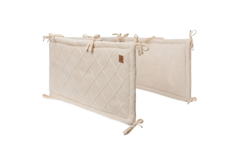 Jollein Boxbumper Check Knit Oatmeal 180 X 30 Cm - Jollein - Babywinkel - 8717329386839