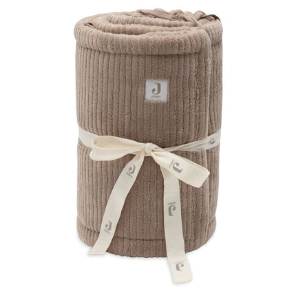 Jollein Boxbumper Cloudy Rib/ Milky Coffee 180X30Cm - Babywinkel - 8717329401556